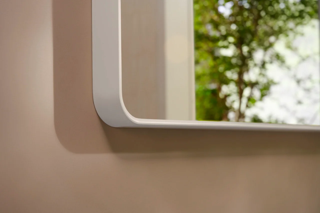 Hansgrohe Xarita Lite Q Spiegel mit LED-Beleuchtung, IR-Sensor, AntiFog, Mattweiß, 1200 x 700 x 30 mm
