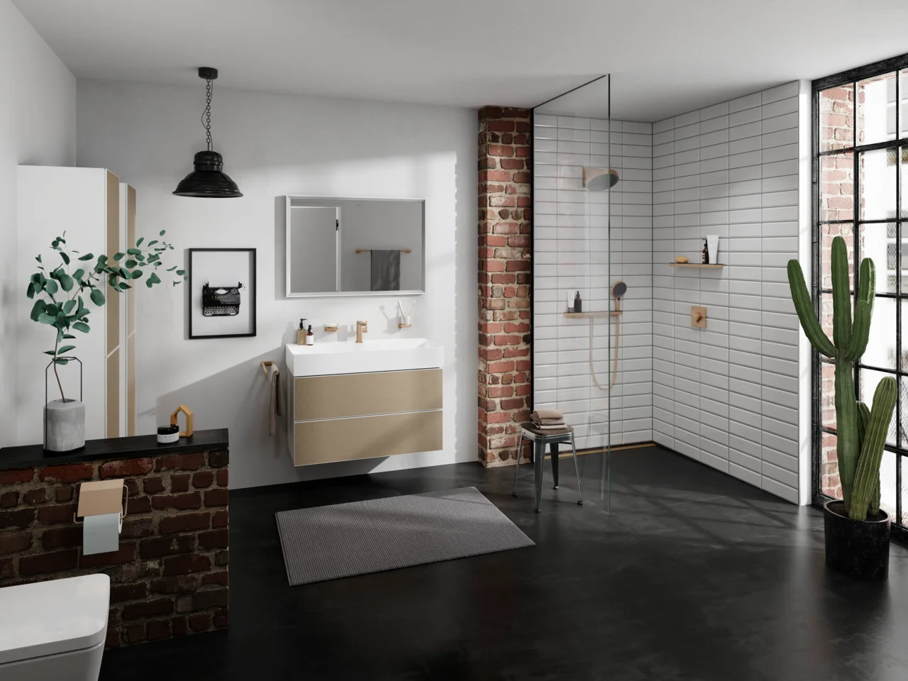 Hansgrohe ShowerSelect Comfort E Thermostat Unterputz, Brushed Bronze, 2 Verbraucher, max. Durchfluss 22,7 l/min, min./max. Betriebsdruck 1/10 bar