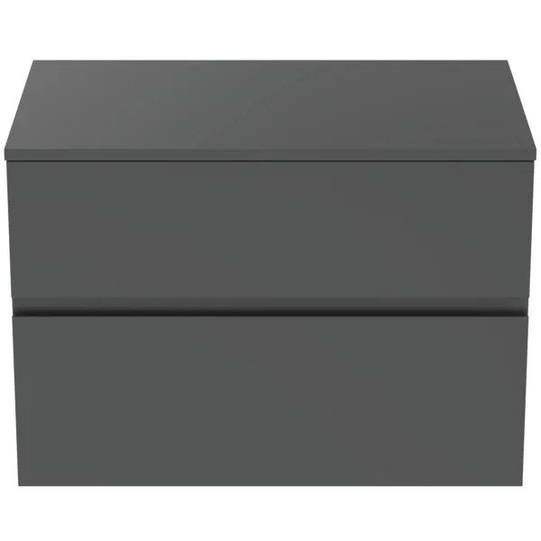 Ideal Standard Waschtischunterschrank Finesse Anthrazit matt 802x505x558 mm 2 Schubladen Softclose