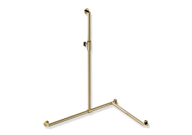 Duschhandlauf mit verschiebbarer Brausehalterstange, Edelstahl, PVD, mit magnetischem Brausehalter, senkrechte Länge 1250 mm, waagerechte Längen 947 mm und 647 mm, D: 32 mm, 70 mm tief, Ausführung rechts, in Farbe CK (Messing glänzend) Duschhandlauf mit verschiebbarer Brausehalterstange, Edelstahl, PVD, mit magnetischem Brausehalter, senkrechte Länge 1250 mm, waagerechte Längen 947 mm und 647 mm, D: 32 mm, 70 mm tief, Ausführung rechts, in Farbe CK (Messing glänzend)