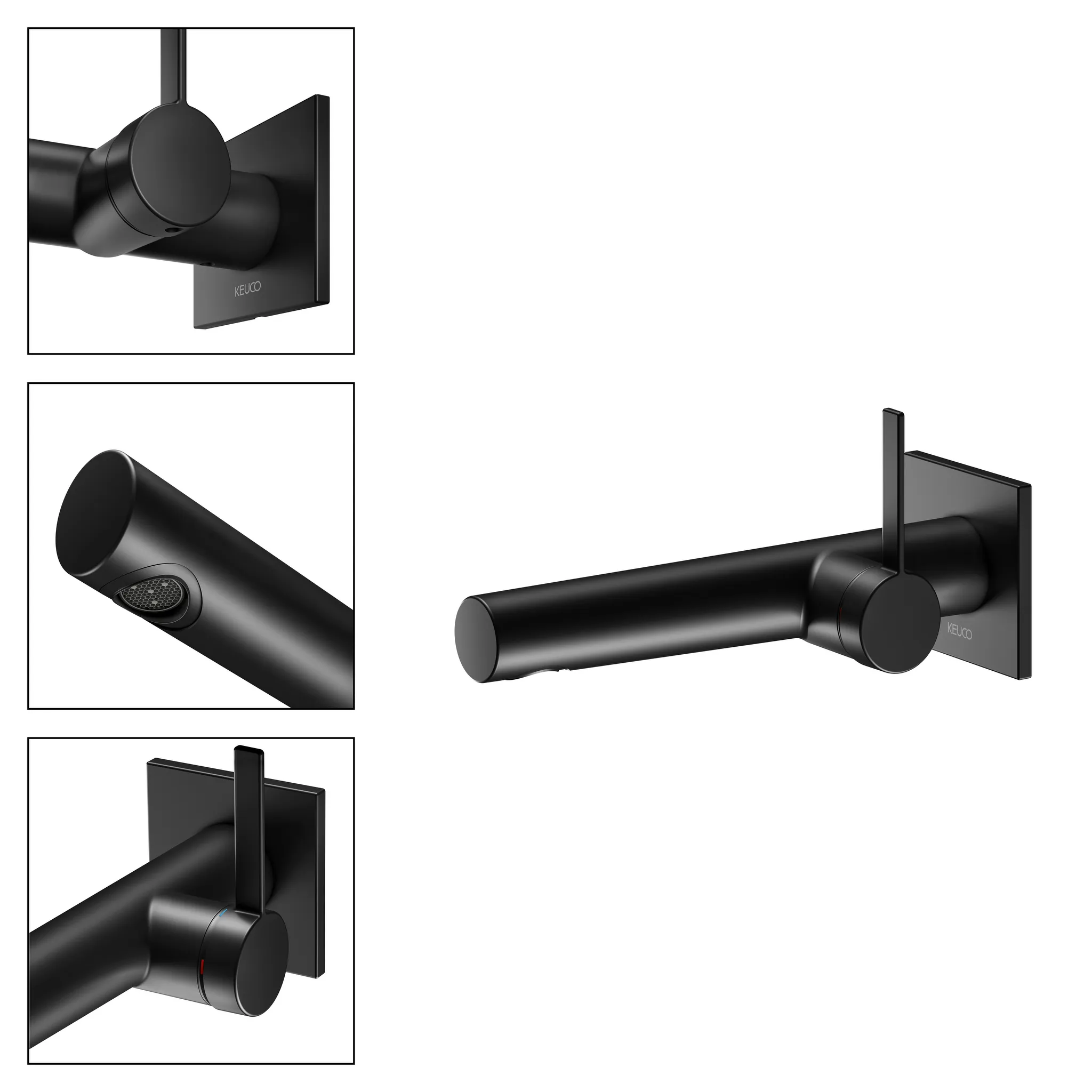 KEUCO IXMO Einhebel-Waschtischmischer Unterputz 1 Loch IXMO Pure schwarz matt KEUCO IXMO Einhebel-Waschtischmischer Unterputz 1 Loch IXMO Pure schwarz matt