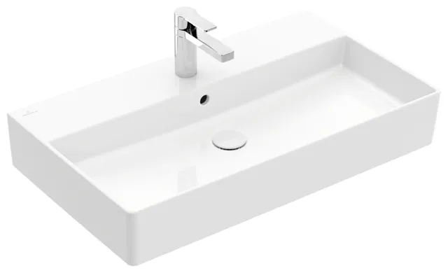 Villeroy & Boch Wandwaschtisch aus TitanCeram geschliffen „Memento 2.0“ 800 × 470 × 140 mm, mit Hahnlochbohrung, Hahnlochposition mittig in Weiß Alpin Villeroy & Boch Wandwaschtisch aus TitanCeram geschliffen „Memento 2.0“ 800 × 470 × 140 mm, mit Hahnlochbohrung, Hahnlochposition mittig in Weiß Alpin