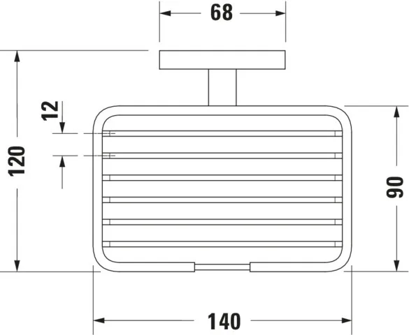 Duravit Seifenkorb „Karree“, Befestigung sichtbar 12 × 6,5 × 14 cm Duravit Seifenkorb „Karree“, Befestigung sichtbar 12 × 6,5 × 14 cm