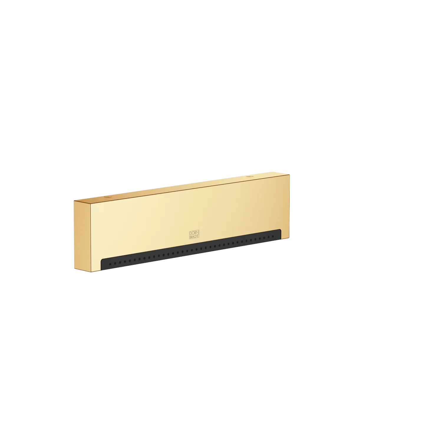 Dornbracht WATER FALL Schwallauslauf mit Einzelstrahlen, Gold gebürstet PVD, Ausladung 22 mm, Platte 240 x 60 mm, max. Durchfluss 9,5 l/min