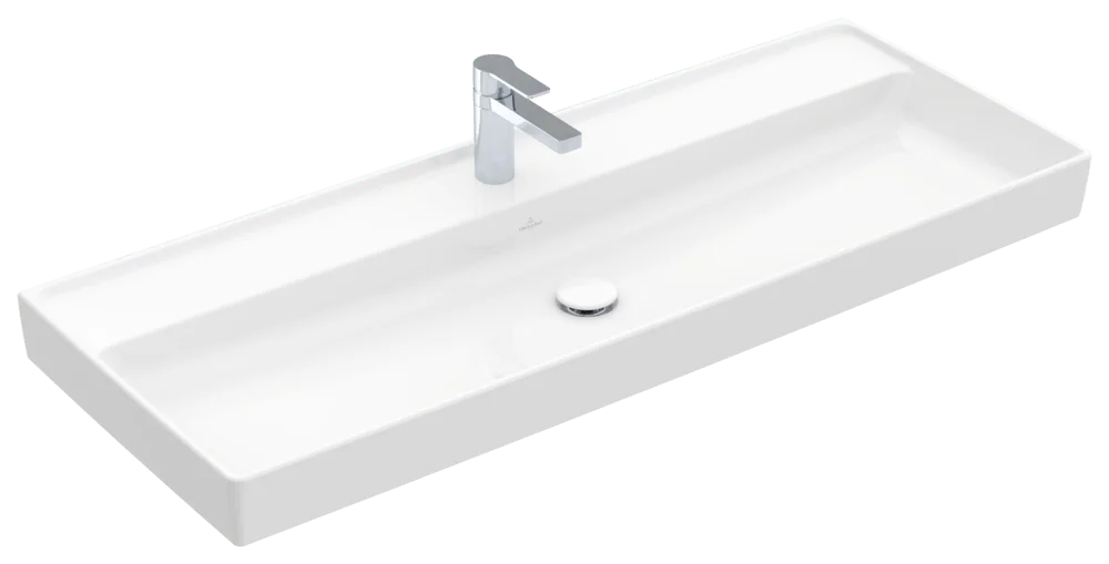 Villeroy & Boch Schrankwaschtisch Collaro 4A33C2, 1200x470x160 mm, weiß Alpin CeramicPlus, glänzend, TitanCeram, für 3-Loch-Armatur Villeroy & Boch Schrankwaschtisch Collaro 4A33C2, 1200x470x160 mm, weiß Alpin CeramicPlus, glänzend, TitanCeram, für 3-Loch-Armatur