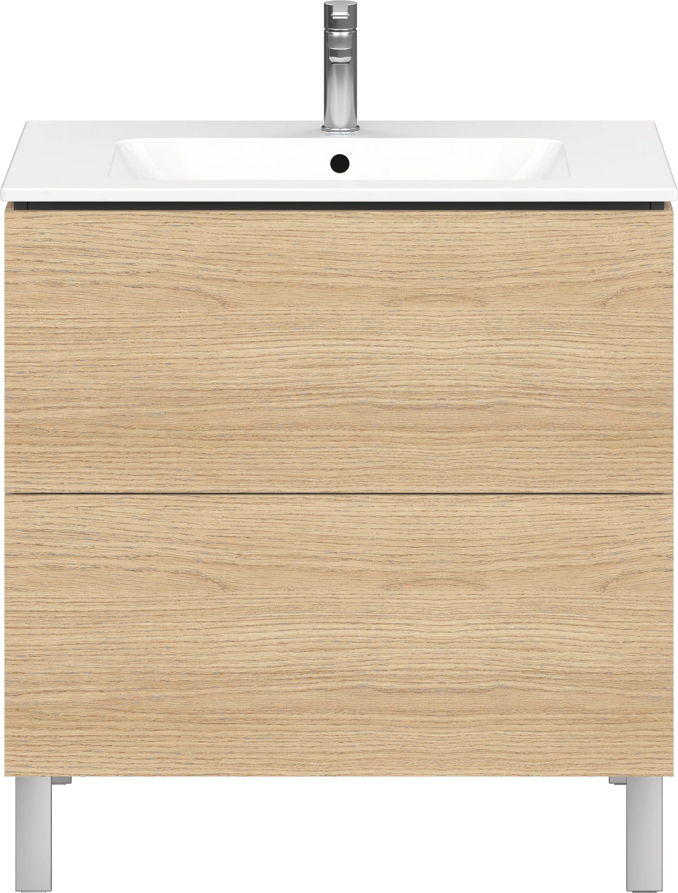 Duravit Waschtischunterschrank bodenstehend „L-Cube“ 82 × 70,4 × 48,1 cm Eiche Natur Duravit Waschtischunterschrank bodenstehend „L-Cube“ 82 × 70,4 × 48,1 cm Eiche Natur