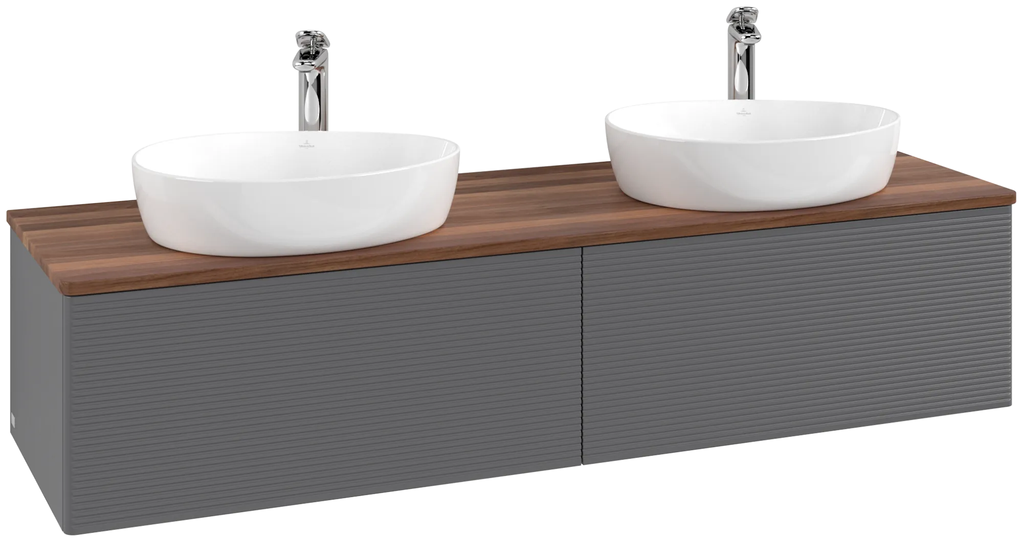 Villeroy & Boch Waschbeckenunterschrank Antao L39_5, Anthrazit Matt Lack/Ahornsamt
