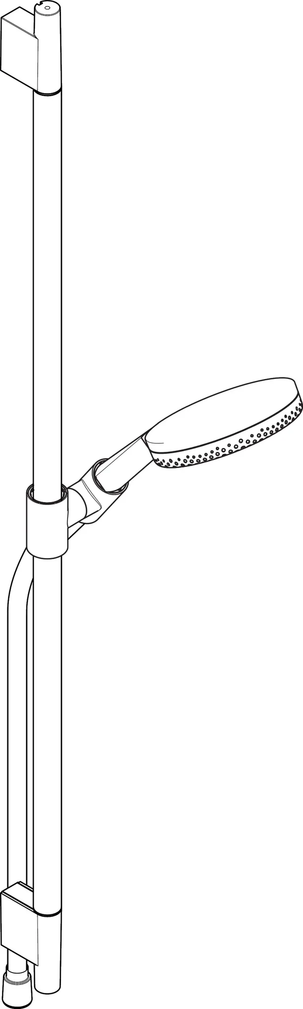 Gleitstangekombination „Raindance Alive Select“, Befestigung verdeckt in Mattweiß Gleitstangekombination „Raindance Alive Select“, Befestigung verdeckt in Mattweiß