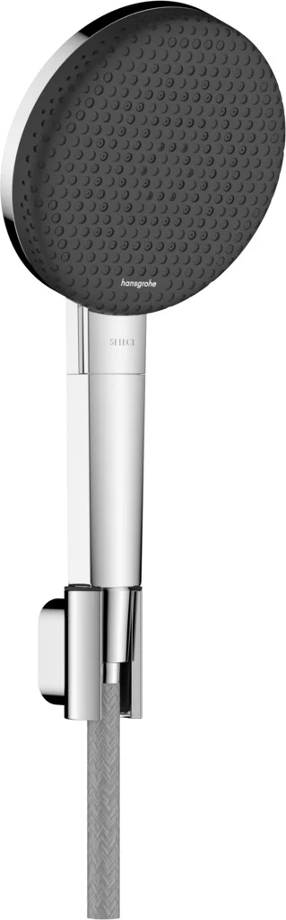 Hansgrohe Raindance Alive Select S Brausehalterset 125 mm, 3 Strahlarten, Textilbrauseschlauch 160 cm, Chrom