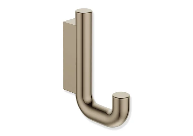 HEWI Einzelhaken Serie 480, Edelstahl, PVD bronze glänzend, 11 mm breit, 70 mm hoch, 51 mm tief, Durchmesser 11 mm