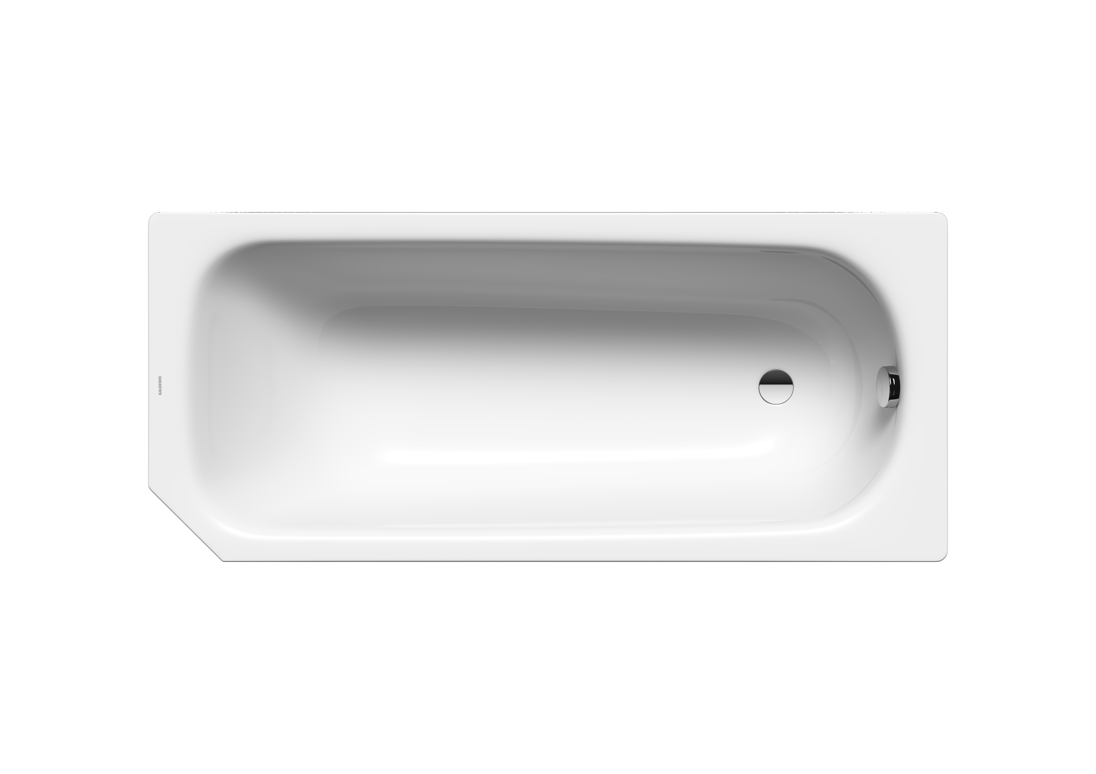 Kaldewei fünfeck rechteck Badewanne „Saniform V1“ 160 × 70 cm in alpinweiß,, ohne Grifflochbohrungen, ohne Wannenträger