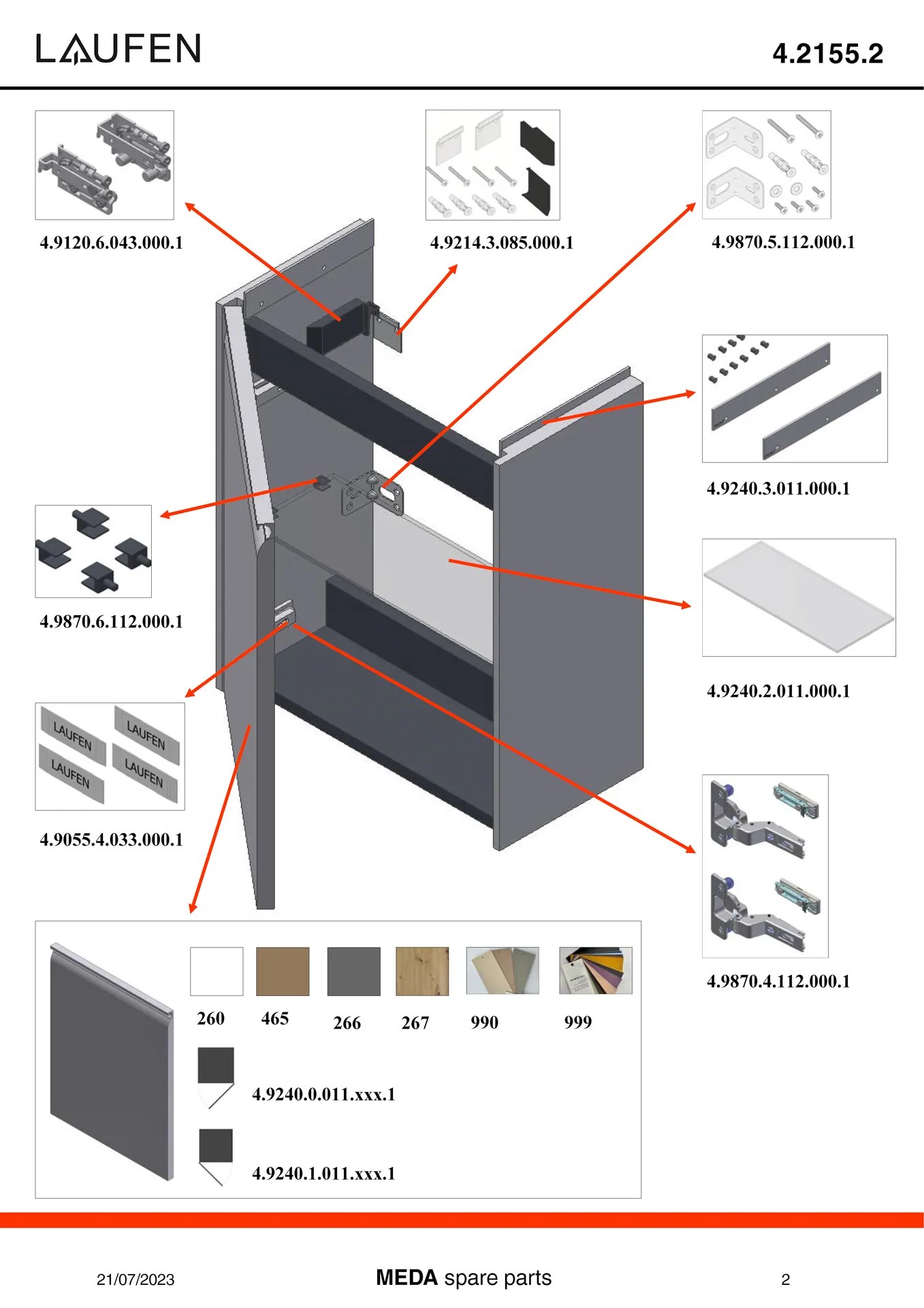 Waschtischunterbau, MEDA, 222x437x515, 1 Tür Scharnier rechts, integrierte Griffleiste, Soft-Close, 1 Glasablage (fix), für Handwaschbecken MEDA H815113 (46 cm), weiß matt Waschtischunterbau, MEDA, 222x437x515, 1 Tür Scharnier rechts, integrierte Griffleiste, Soft-Close, 1 Glasablage (fix), für Handwaschbecken MEDA H815113 (46 cm), weiß matt