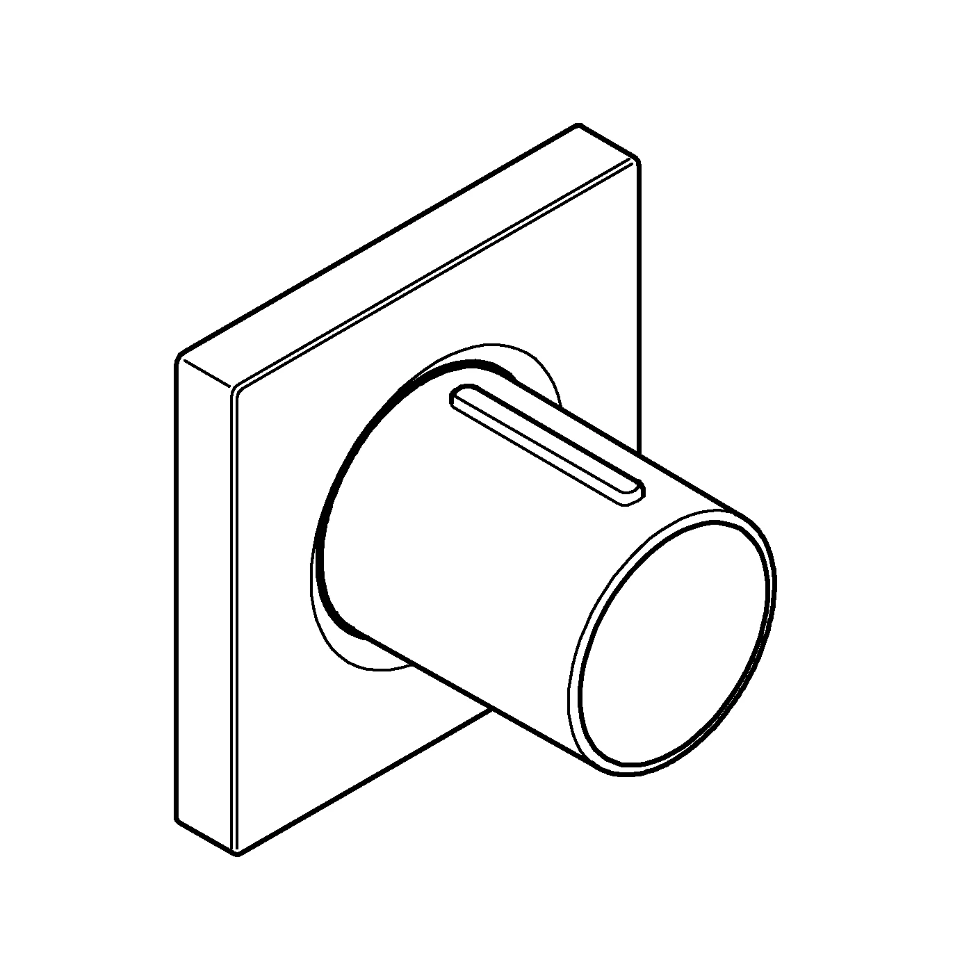 Unterputzventil Grohtherm F 26879, 1-fach, Fertigmontageset für Rapido C, chrom