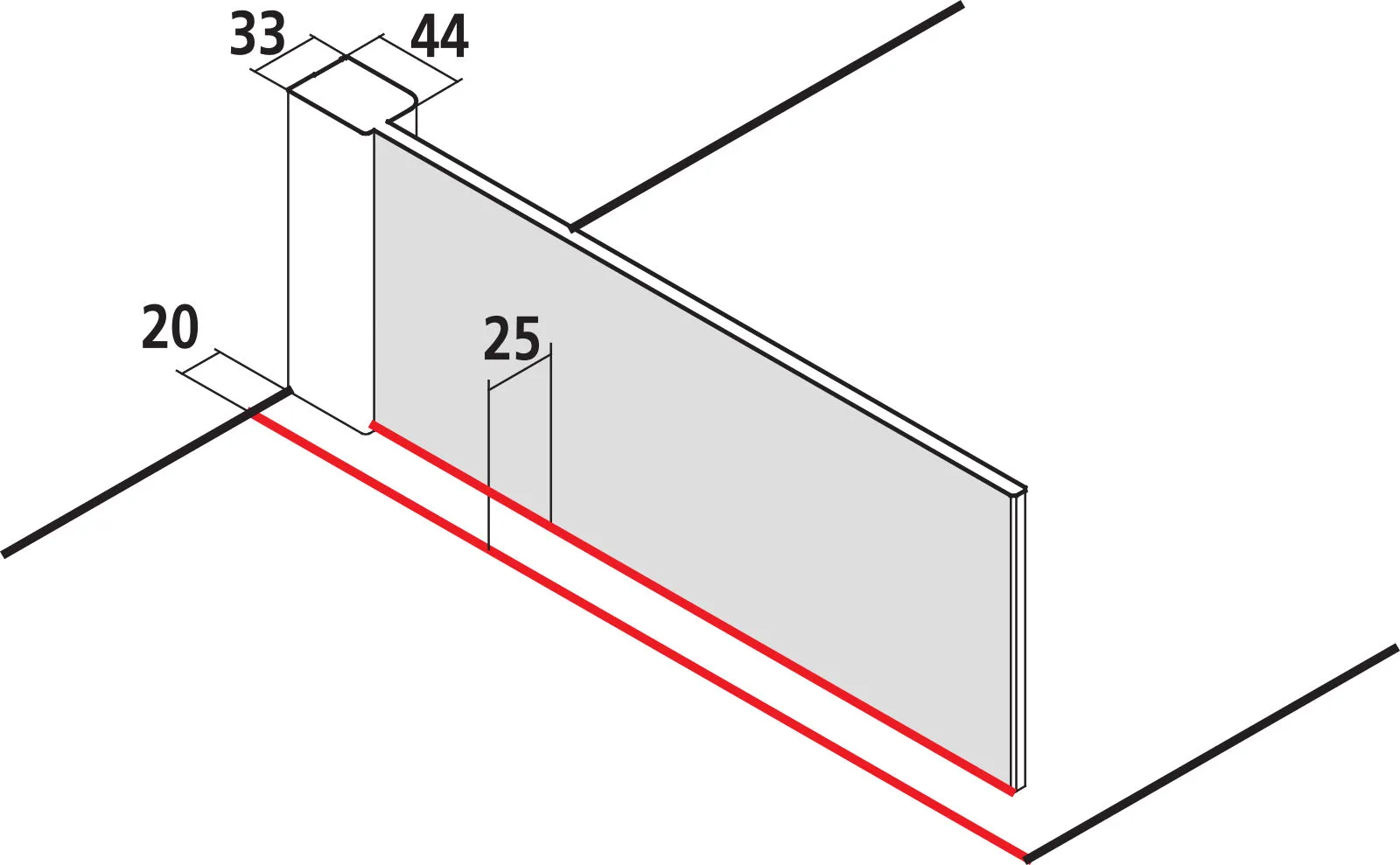 Kermi Duschdesign MENA WALK-IN Wall, ME TWG, 2000 mm H, 900 mm Breite, Schwarz Soft RAL 9005 Kermi Duschdesign MENA WALK-IN Wall, ME TWG, 2000 mm H, 900 mm Breite, Schwarz Soft RAL 9005