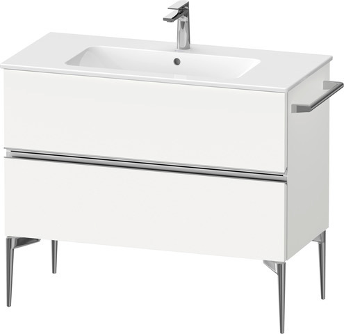 Duravit Waschtischunterschrank „Sivida“ 101 × 59,1 × 47,7 cm in Weiß Matt, Weiß Matt