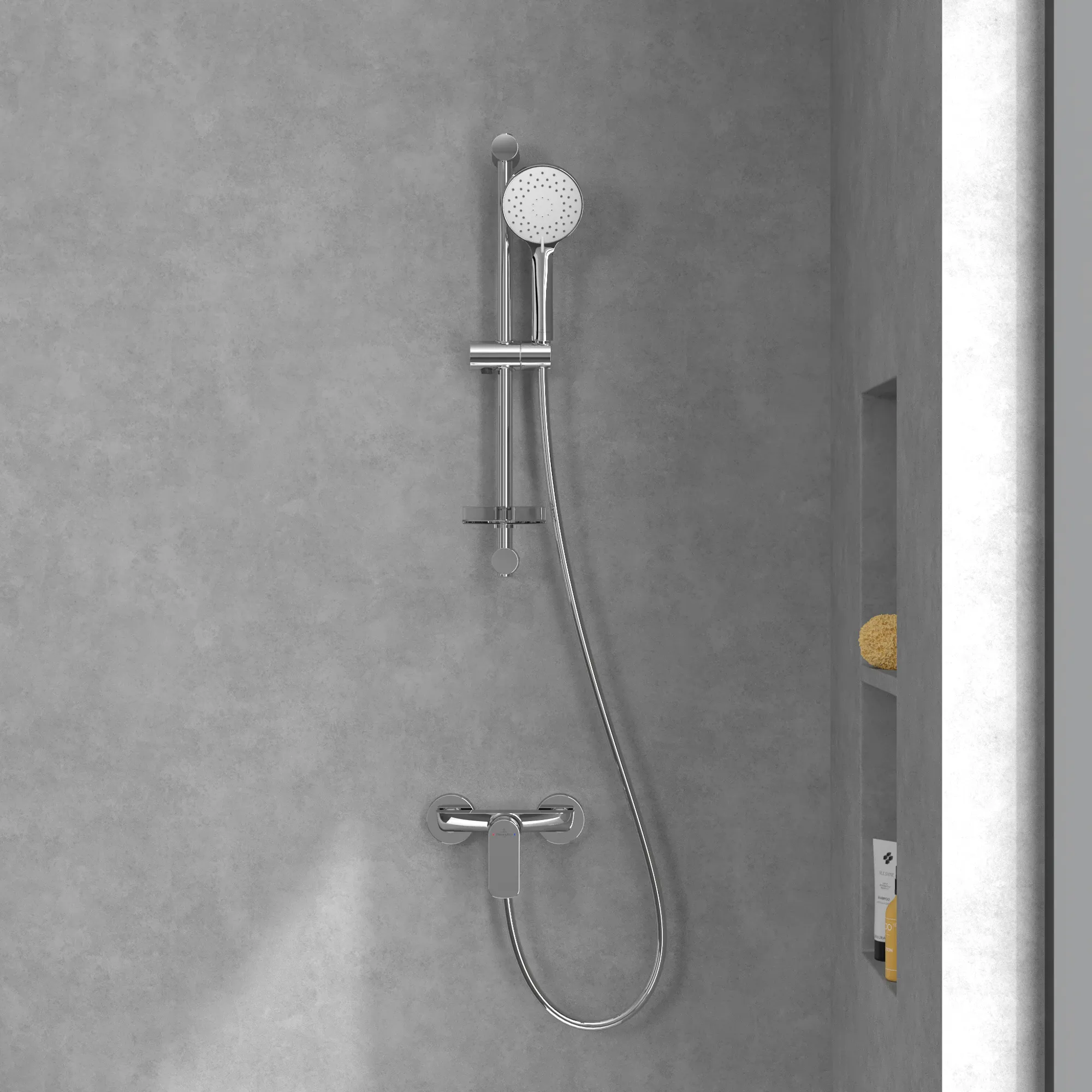 Einhand-Duscharmatur „O.novo“ 13,1 cm in Chrom Einhand-Duscharmatur „O.novo“ 13,1 cm in Chrom