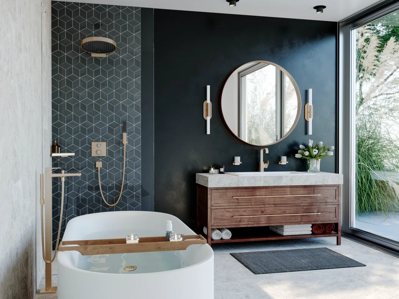 Hansgrohe Metropol Einhebel-Waschtischmischer 230 BBR, Brushed Bronze, Ausladung 165 mm, Auslaufhöhe 226 mm, Push-Open Ablaufgarnitur