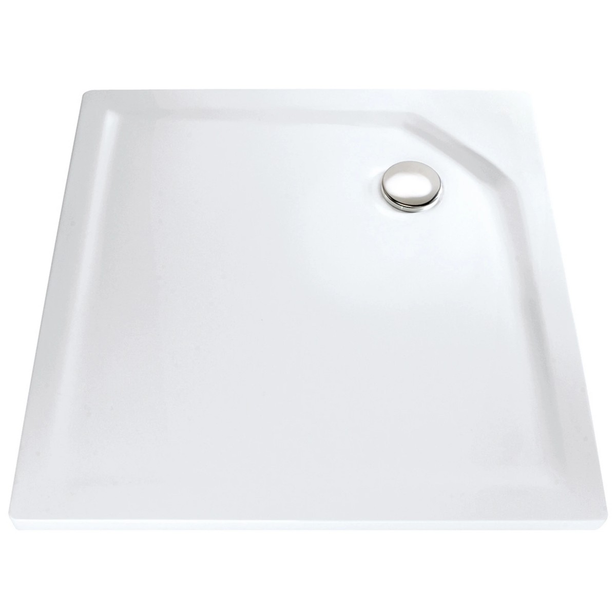 HSK quadrat Acryl-Duschwanne „superflach“ 80 × 80 cm in Weiß