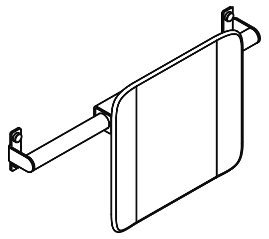 HEWI Rückenstütze „System 900“ 15,6 cm in Signalweiß