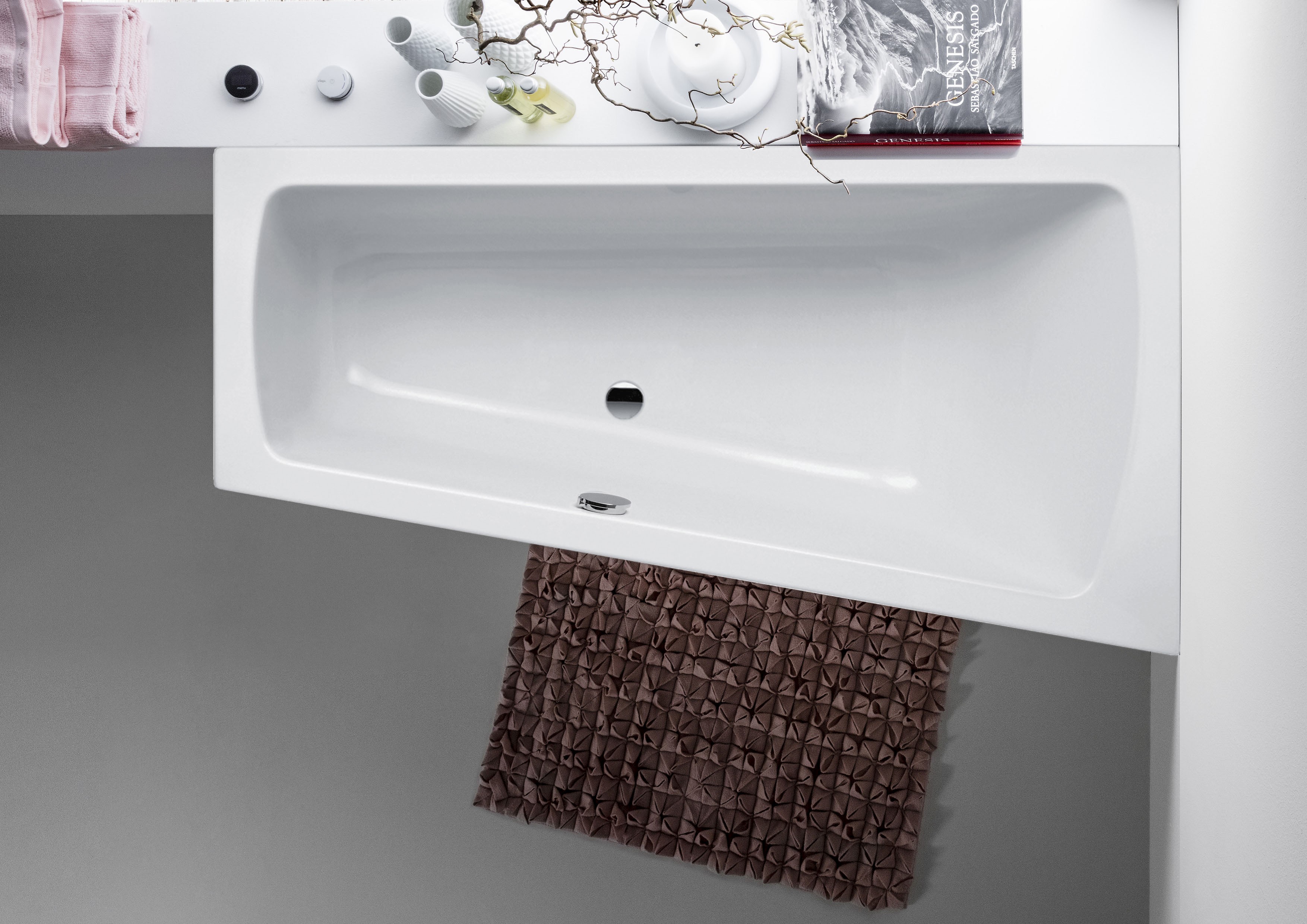 repaBAD Badewanne „Livorno Duo“ trapez 175 cm, links in Weiß