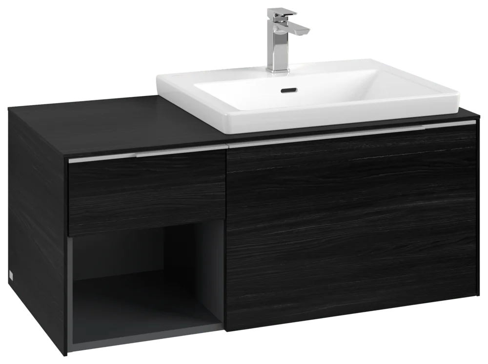 Villeroy & Boch Subway 3.0 Waschbeckenunterschrank Black Oak, 1001x423x516mm