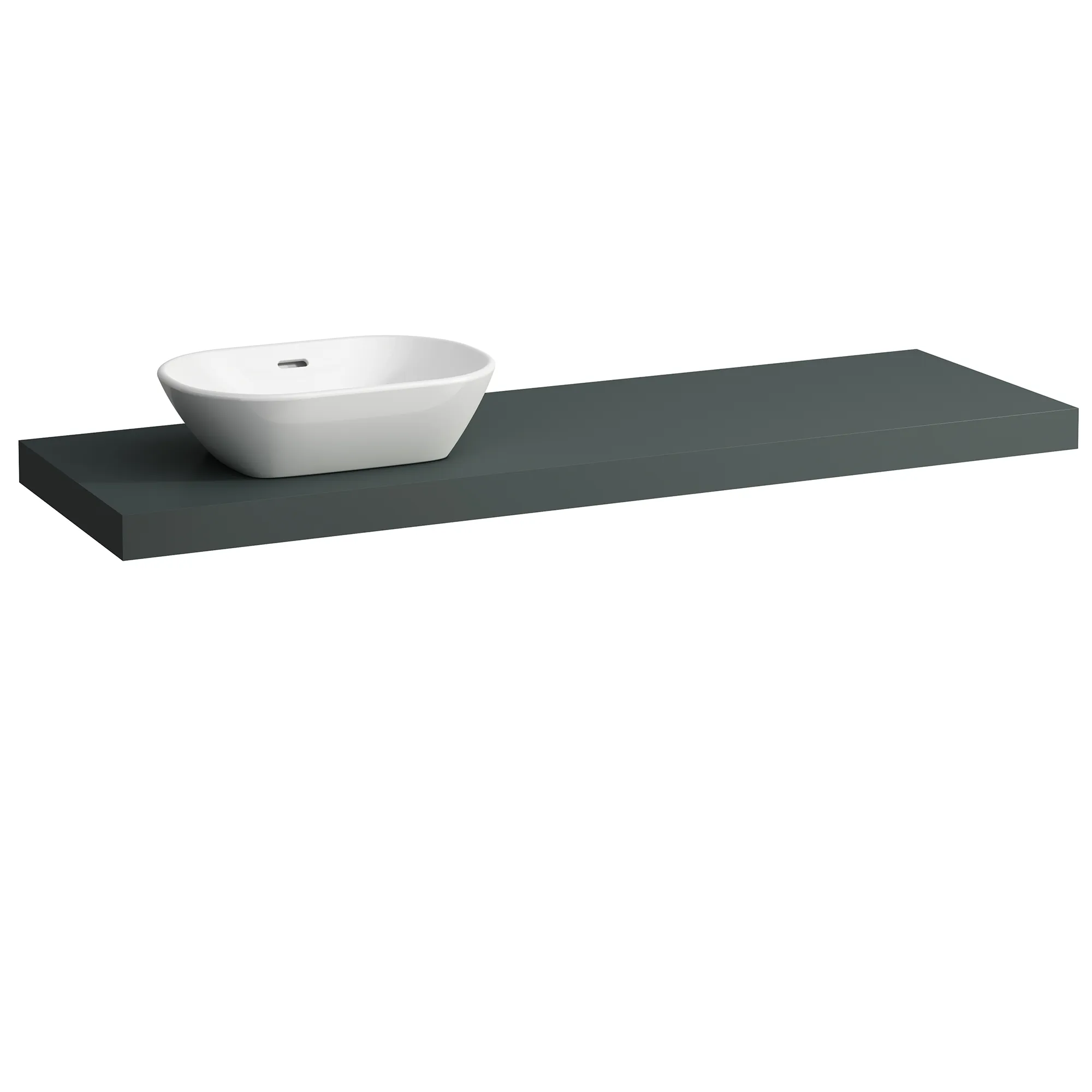 Waschtisch-Platte LANI 495x1570x65 mit Ausschnitt links inklusive 3 Befestigungselemente weiß matt Waschtisch-Platte LANI 495x1570x65 mit Ausschnitt links inklusive 3 Befestigungselemente weiß matt