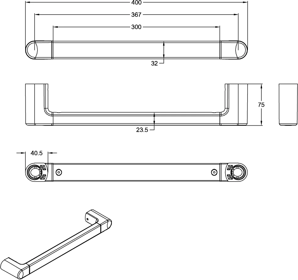 Villeroy & Boch Wandhaltegriff ViCareDESIGN 921708
