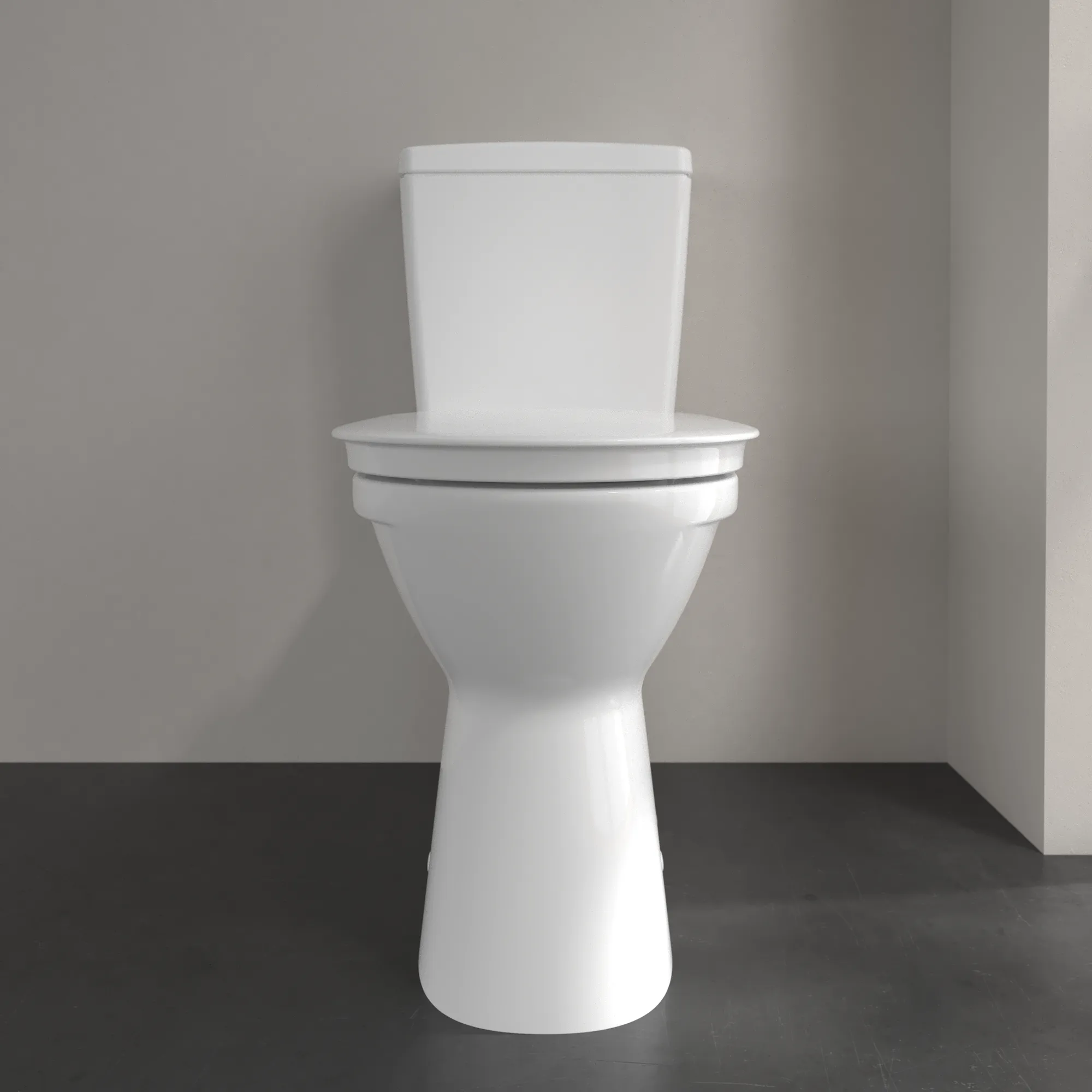 Stand-Tiefspül-WC für Kombination mit Spülkasten DirectFlush „ViCare“ 36 × 46 × 68 cm ohne Spülrand