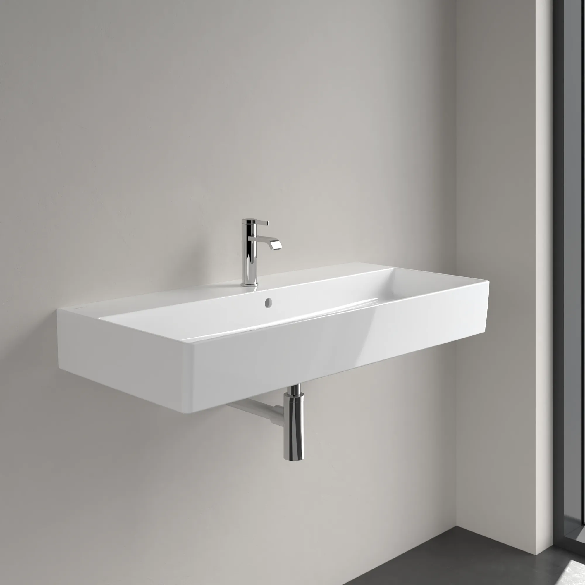 Villeroy & Boch Wandwaschtisch aus TitanCeram geschliffen „Memento 2.0“ 1000 × 470 × 135 mm, mit Hahnlochbohrung, Hahnlochposition mittig in Weiß Alpin Villeroy & Boch Wandwaschtisch aus TitanCeram geschliffen „Memento 2.0“ 1000 × 470 × 135 mm, mit Hahnlochbohrung, Hahnlochposition mittig in Weiß Alpin