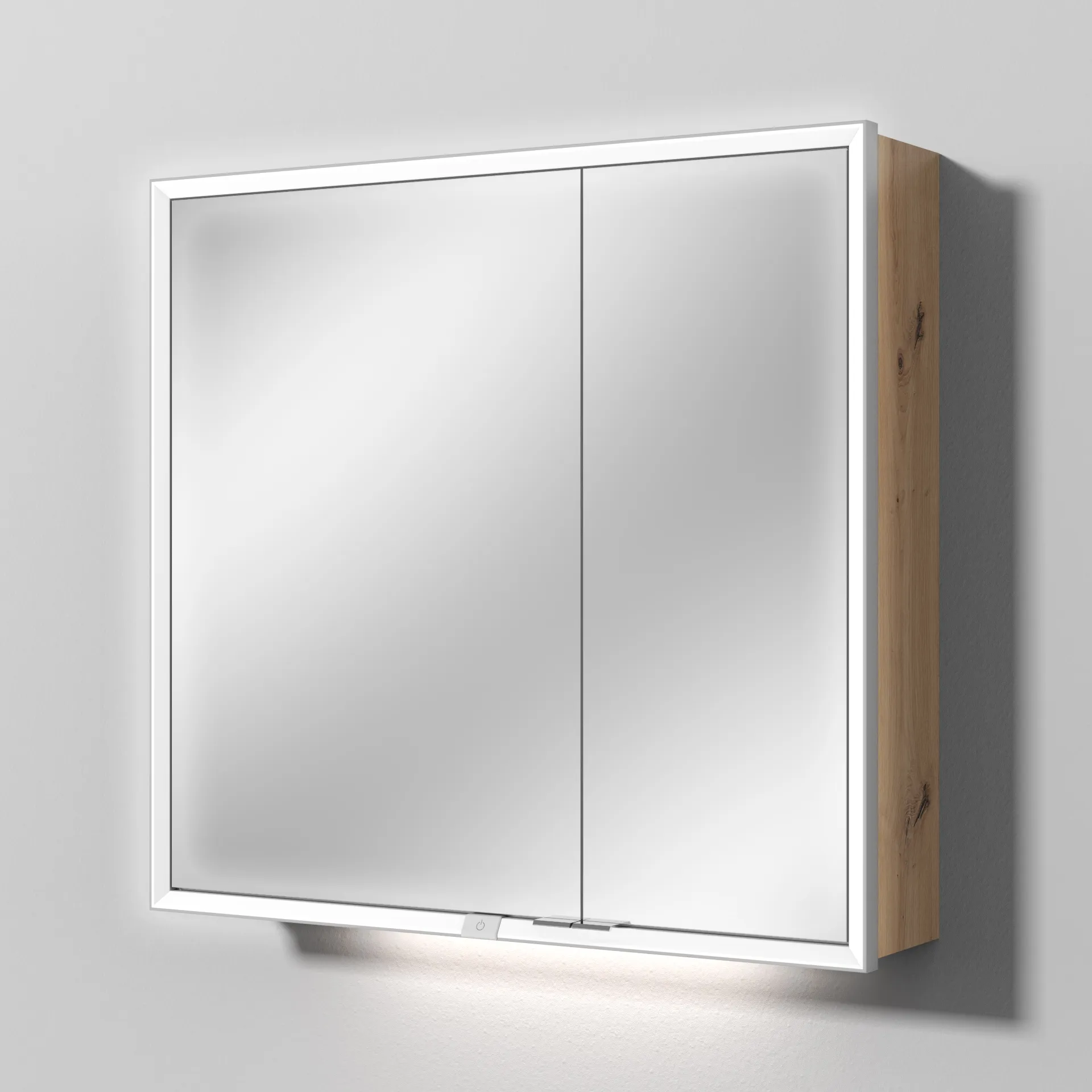 Sanipa Spiegelschrank „Milo“ 80 × 75 × 16,8 cm in Eiche Natural-Touch