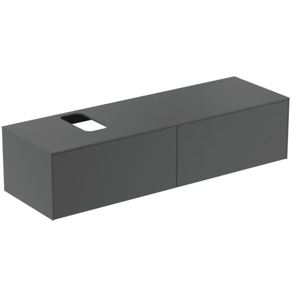 Ideal Standard Waschtischunterschrank Conca, 2 Auszüge, anthrazit Ideal Standard Waschtischunterschrank Conca, 2 Auszüge, anthrazit