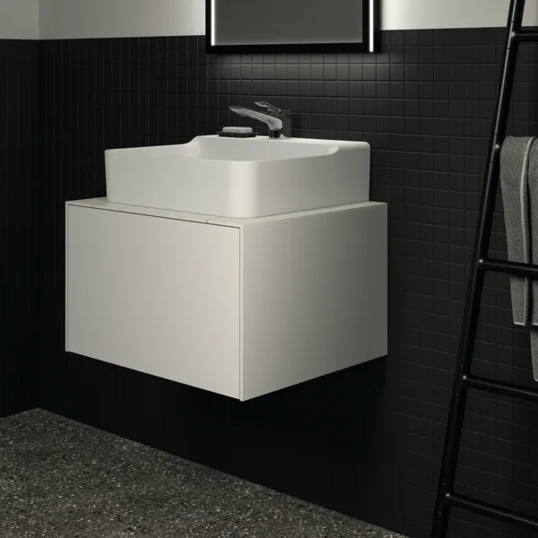 Waschtischplatte Conca, aus Keramik, 602x505x6mm, Marmor Noir Desir Waschtischplatte Conca, aus Keramik, 602x505x6mm, Marmor Noir Desir