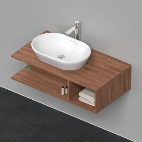 Duravit Waschtischunterschrank wandhängend „D-Neo“ 100 × 26 × 55 cm Nussbaum Natur