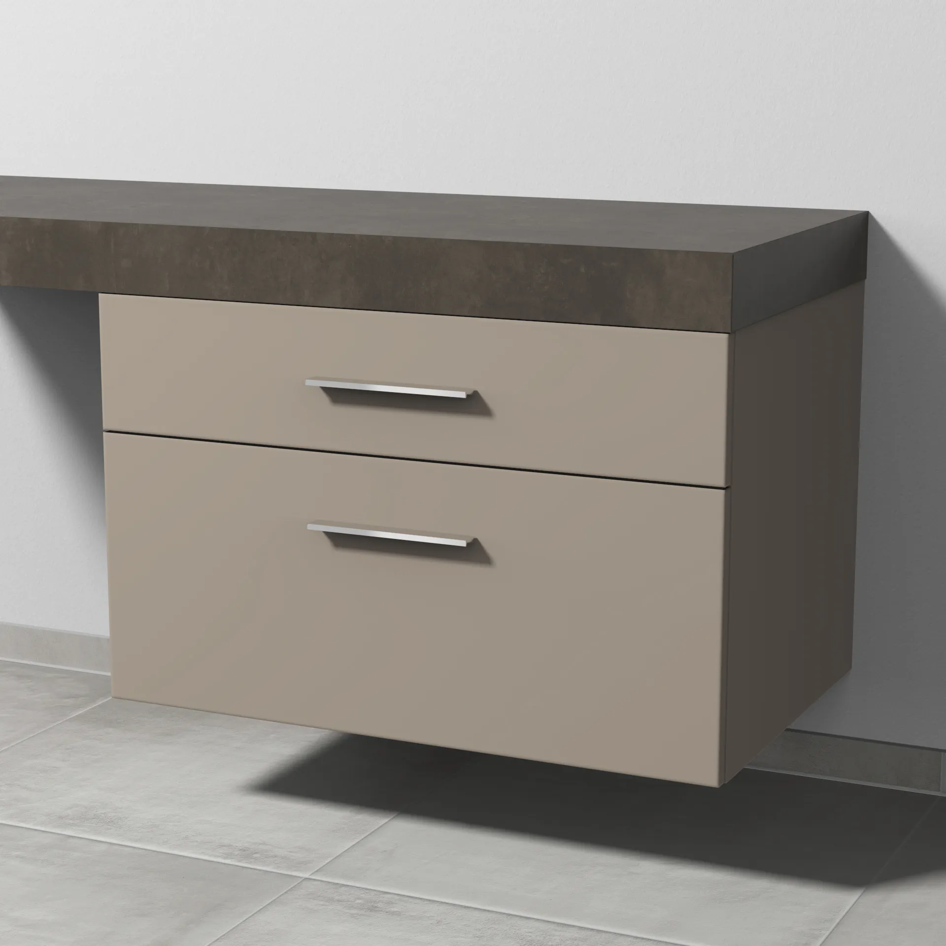 Sanipa Unterschrank „2morrow“ 800 × 510 × 520 mm in Sandgrau (matt)