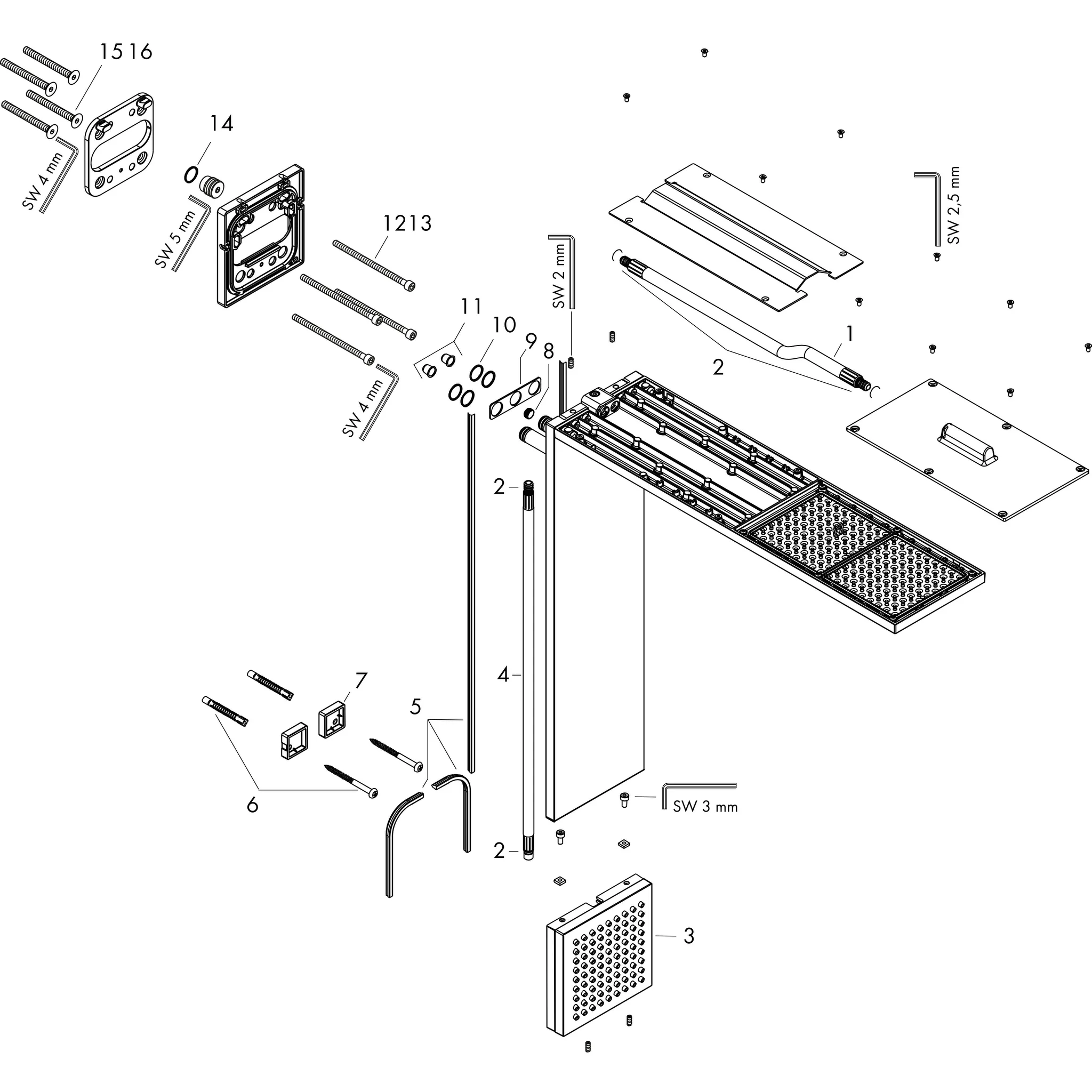 Hansgrohe AXOR ShowerComposition Brausenmodul 110⁄220 1jet mit Schulterbrause, Chrom Hansgrohe AXOR ShowerComposition Brausenmodul 110⁄220 1jet mit Schulterbrause, Chrom