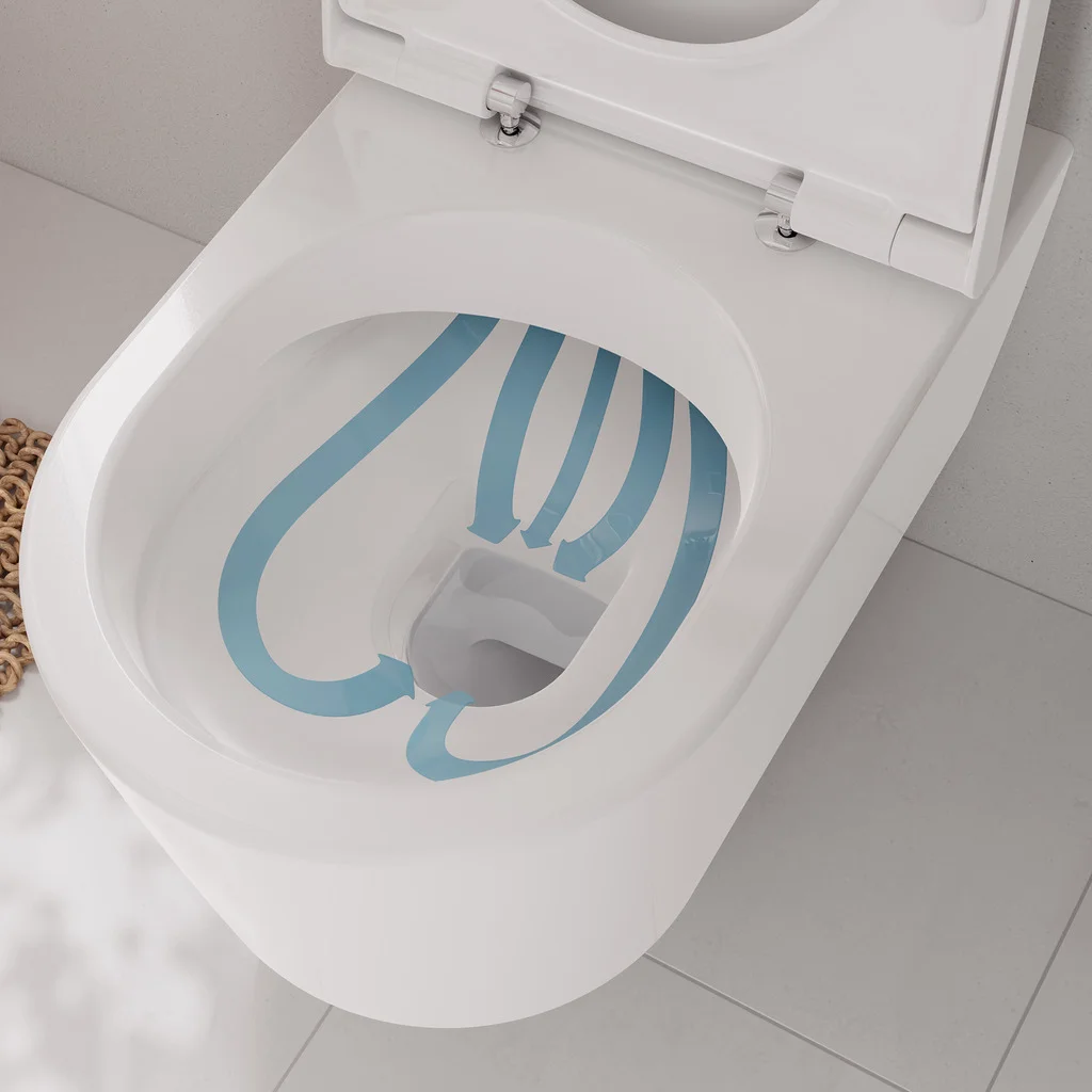 Hansgrohe EluPura S Wand-WC-Set, weiß, 540x360 mm, AquaFall Flush, HygieneEffect, SoftClose, QuickRelease