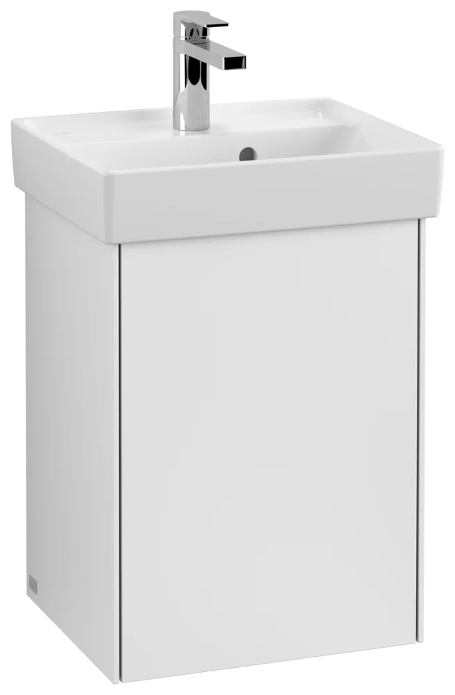 Villeroy & Boch Waschbeckenunterschrank Collaro C00500, Eckig White Matt, 410x344 mm, Höhe 546 mm, mit SoftClosing, 1 Tür, 1 Fachboden