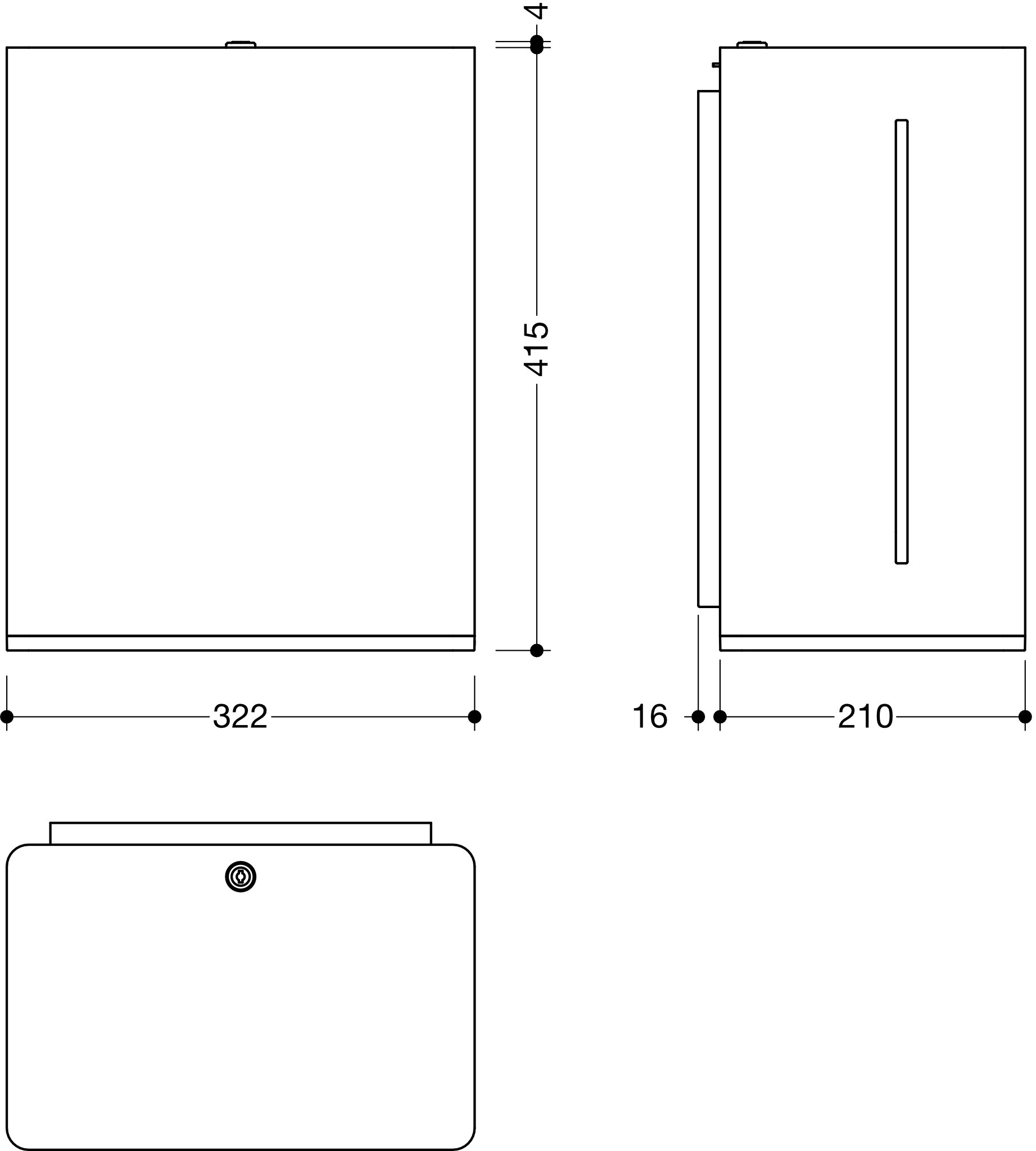 HEWI Papierhalter „Serie 805“ 32,2 × 21 × 41,5 cm