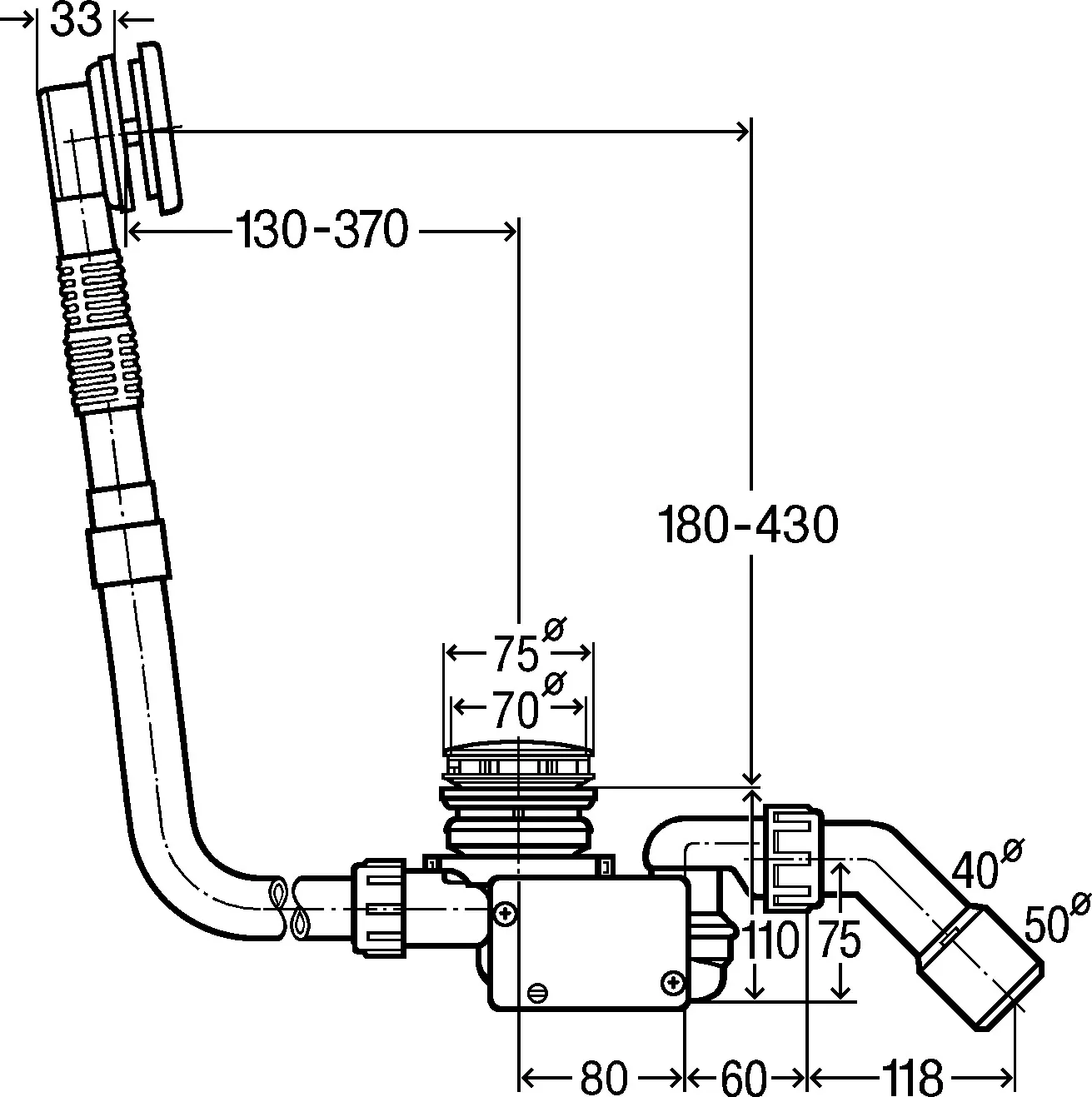 Viega Ab- und Überlaufgarnitur mit Zulauffunktion Modell 6148.1 „Multiplex Trio“ in DN40 / 50 Kunststoff verchromt 11 cm Viega Ab- und Überlaufgarnitur mit Zulauffunktion Modell 6148.1 „Multiplex Trio“ in DN40 / 50 Kunststoff verchromt 11 cm