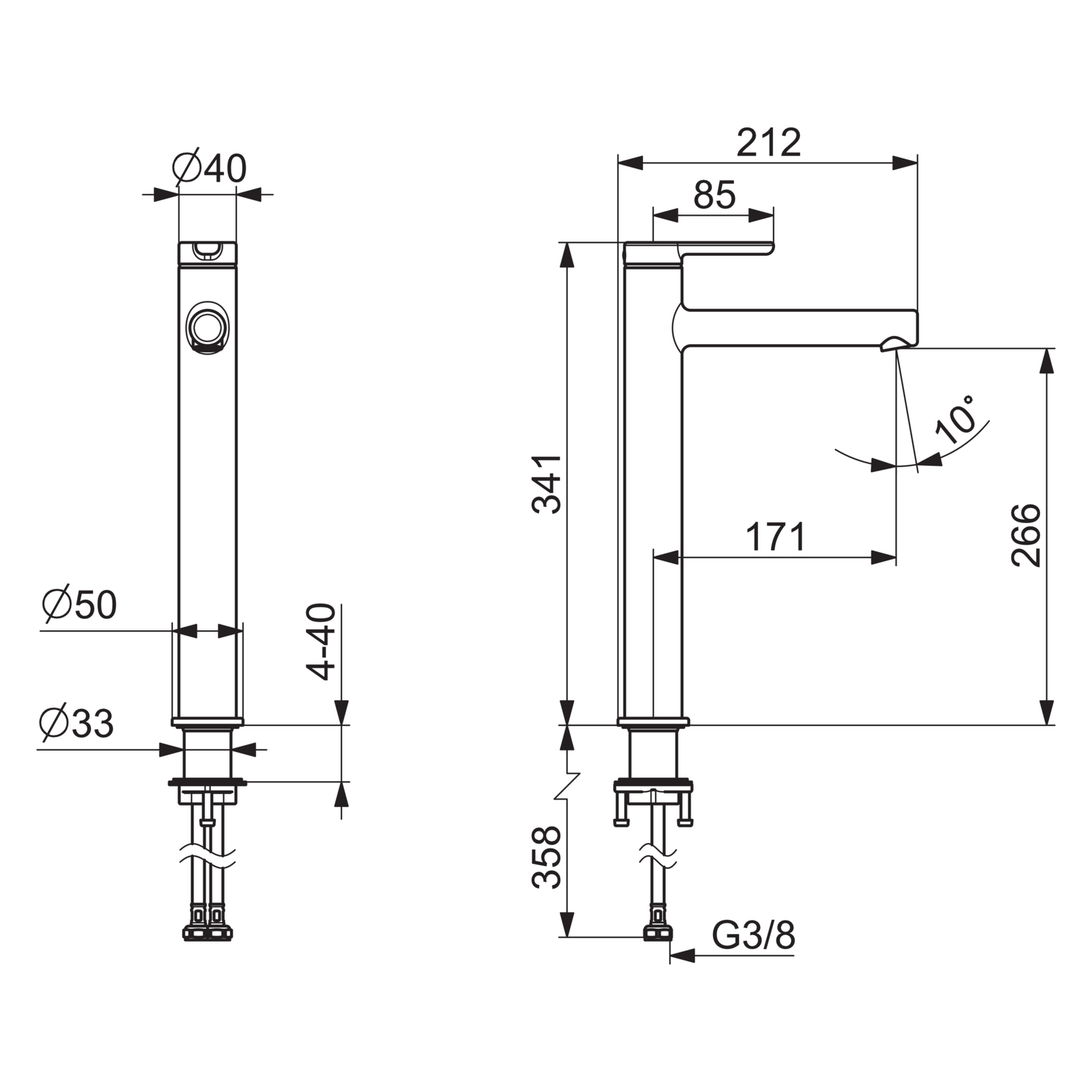HansaDESIGNO Style Waschtischarmatur, Einhebelmischer, Ausladung 171 mm DN15 Chrom HansaDESIGNO Style Waschtischarmatur, Einhebelmischer, Ausladung 171 mm DN15 Chrom