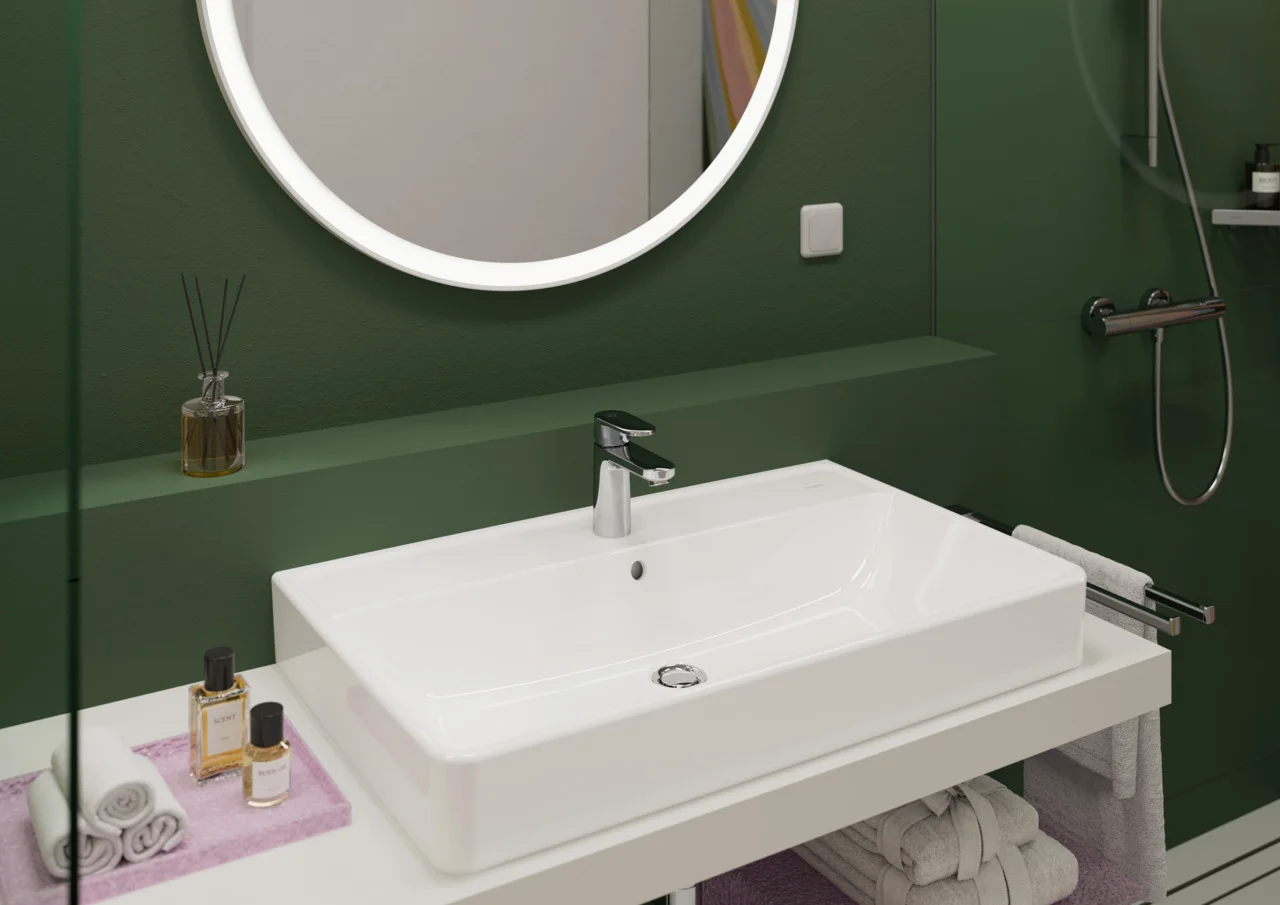 Hansgrohe Xanuia Q Aufsatzwaschtisch geschliffen, weiß, 800x480 mm, 120 mm Innenhöhe Hansgrohe Xanuia Q Aufsatzwaschtisch geschliffen, weiß, 800x480 mm, 120 mm Innenhöhe