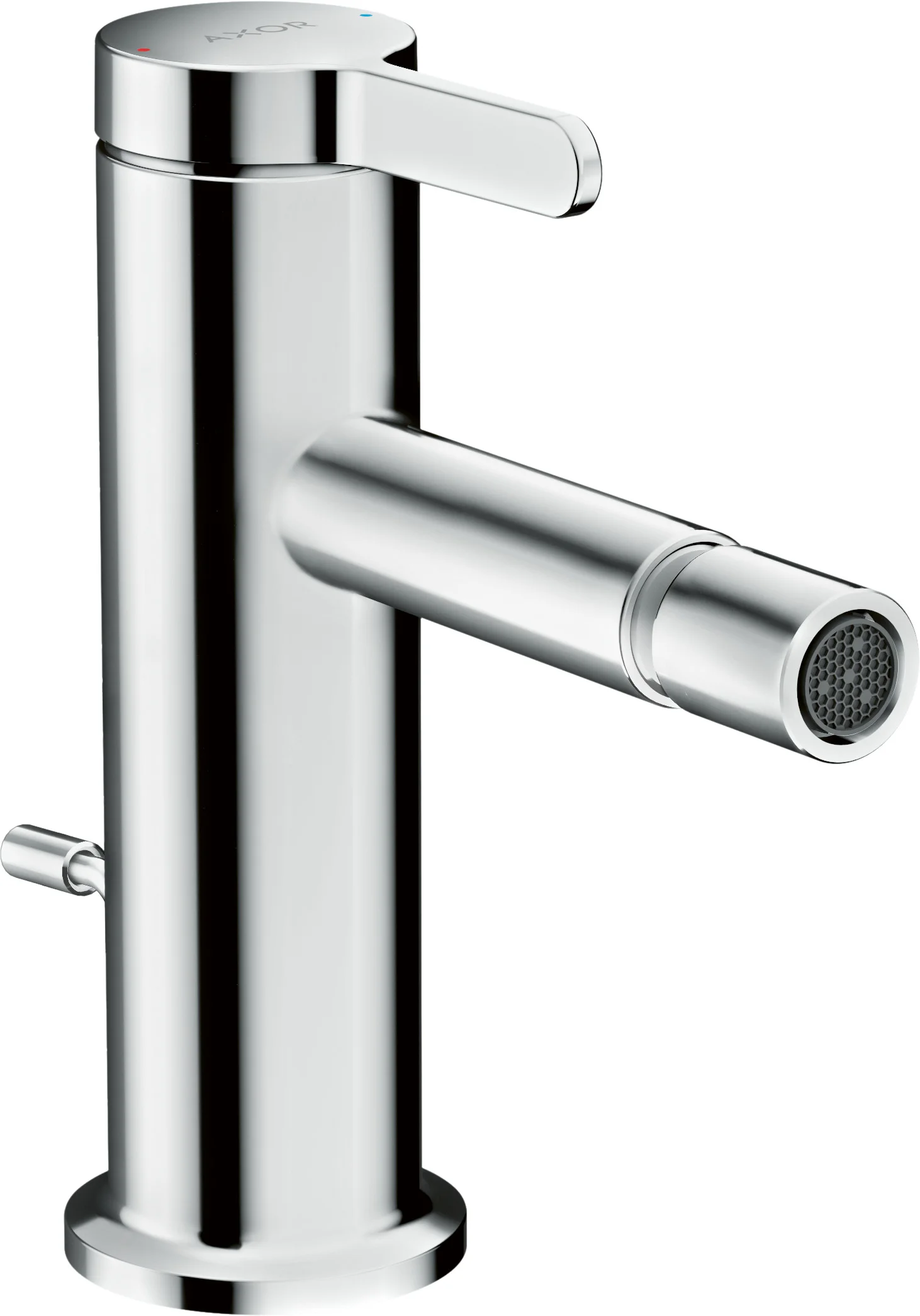 Hansgrohe AXOR One Bidetmischer chrom, Einhebel-Betätigung, Ausladung 113 mm, Auslaufhöhe 100 mm, Normalstrahl, max. Durchfluss 5 l/min, Keramikmischsystem, einstellbare Temperaturbegrenzung, für Durchlauferhitzer geeignet
