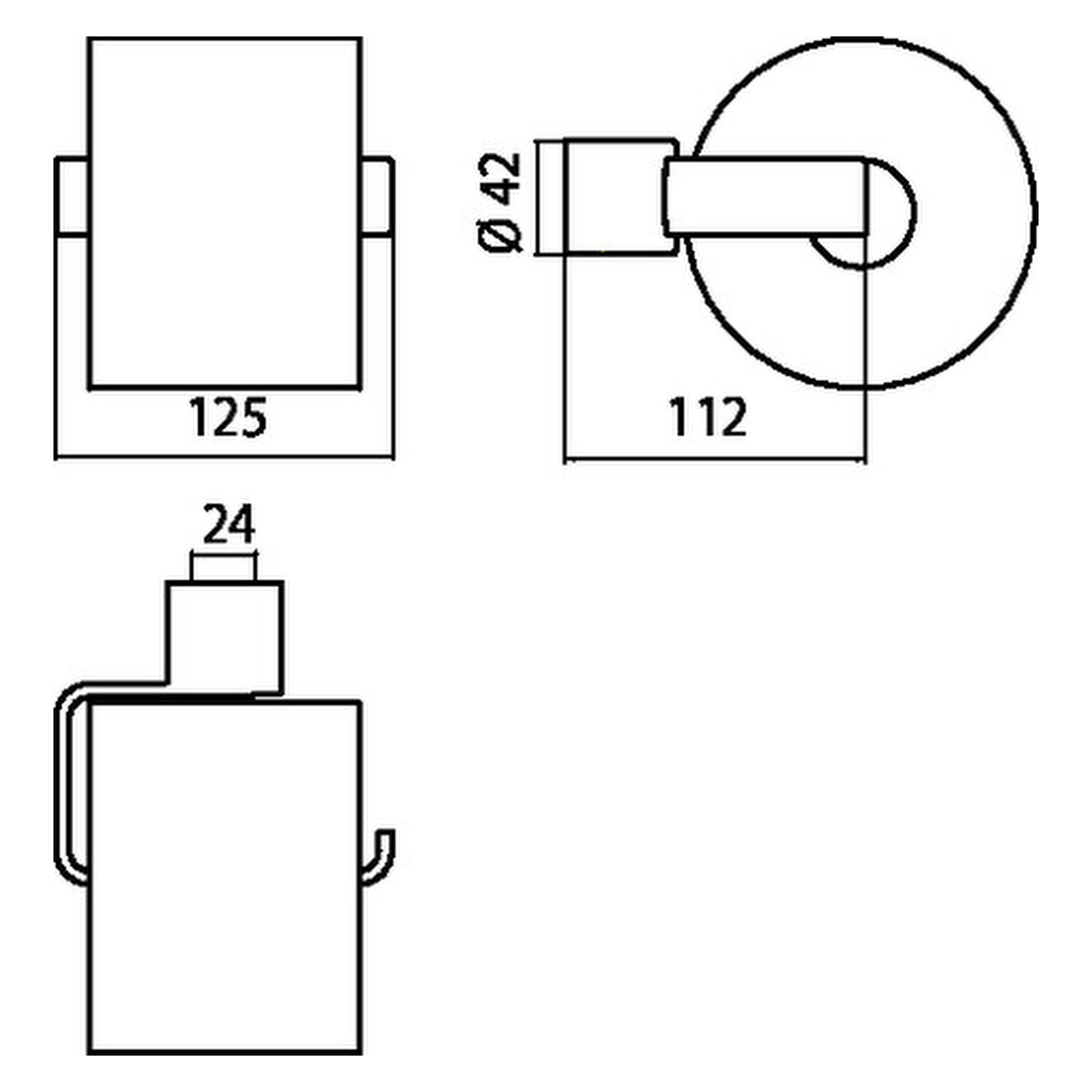 emco Toilettenpapierhalter ohne Deckel „fino“ 11,2 × 4,2 cm in chrom, Befestigung verdeckt