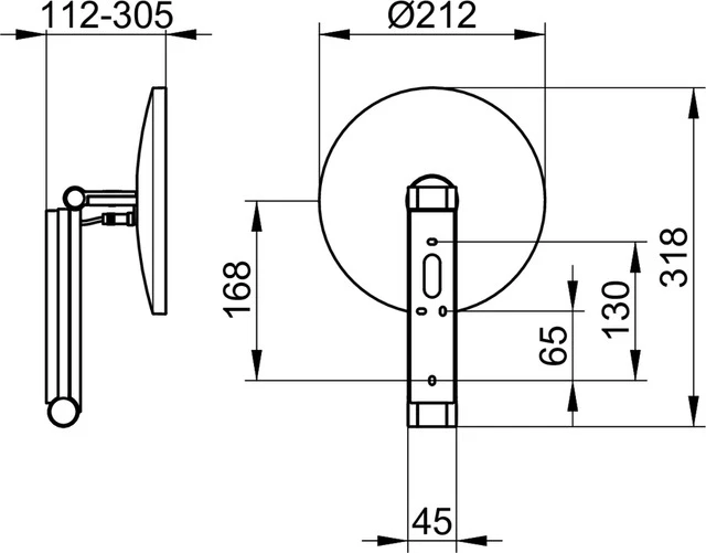 Kosmetikspiegel 17612019003 Kosmetikspiegel iLook_move Wandmodell, rund/beleuchtet 1 Lichtfarbe, ohne Kabel verchromt
