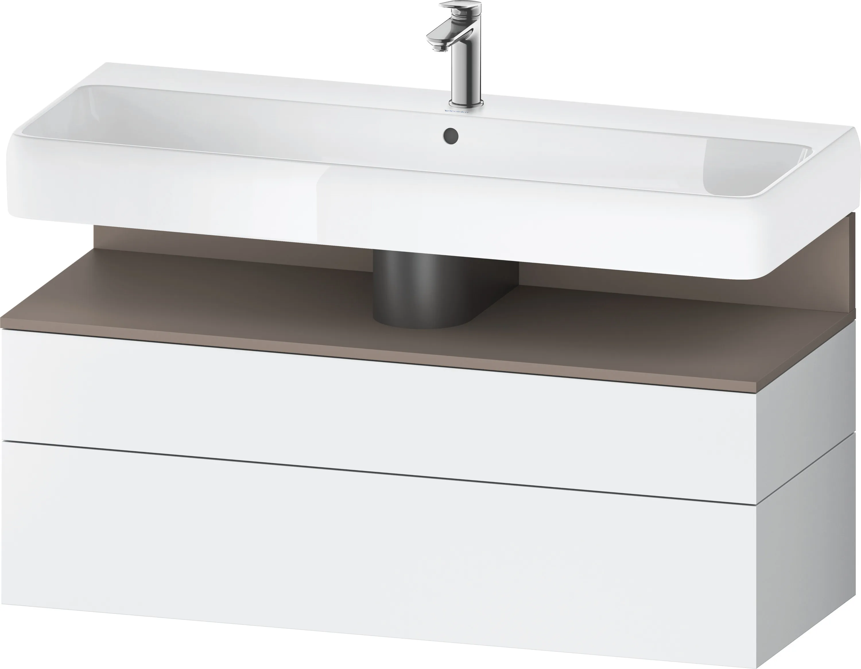Duravit Waschtischunterschrank wandhängend „Qatego“ 119 × 59 × 47 cm, mit Beleuchtung