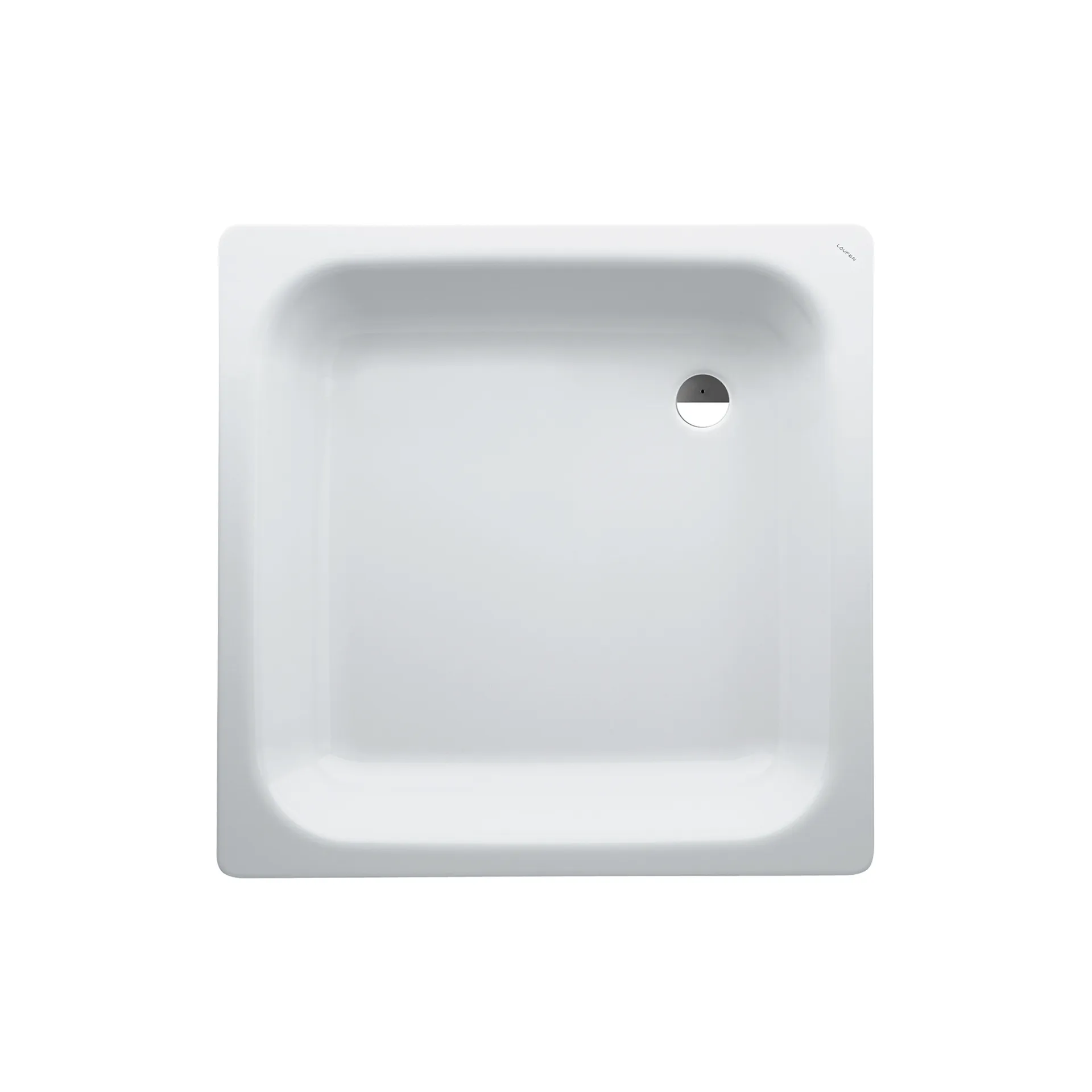 Laufen Duschwanne PLATINA 900x900x150 Stahl Ablauf seitlich inkl. Schallschutz weiβ Laufen Duschwanne PLATINA 900x900x150 Stahl Ablauf seitlich inkl. Schallschutz weiβ