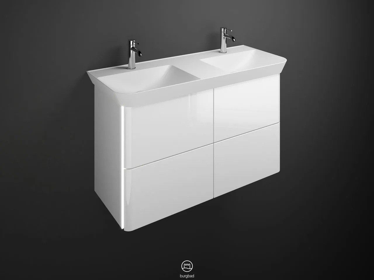 burgbad Waschtischunterschrank „Iveo“ in Eiche Dekor Merino