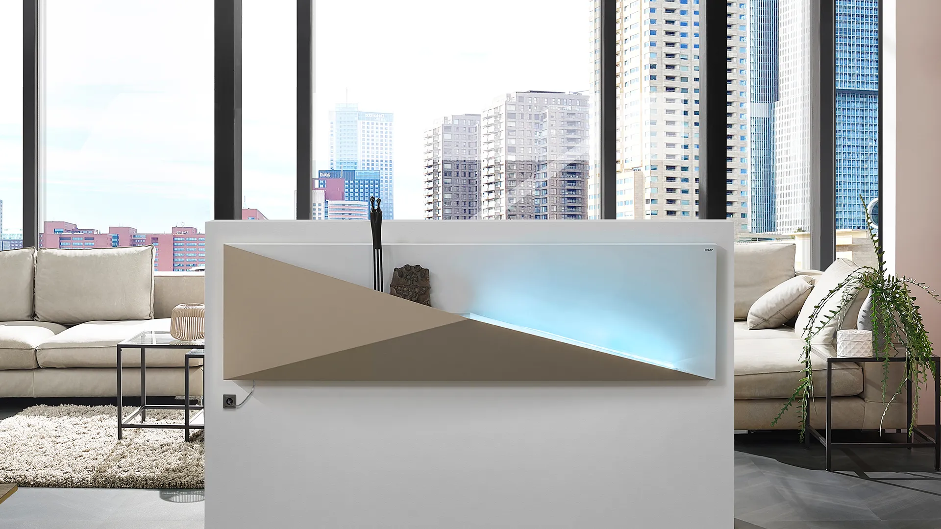 BEMM Designheizkörper Polygon NOW EK H0500x200x1800, elektrisch, 750 W, NOW, weiss