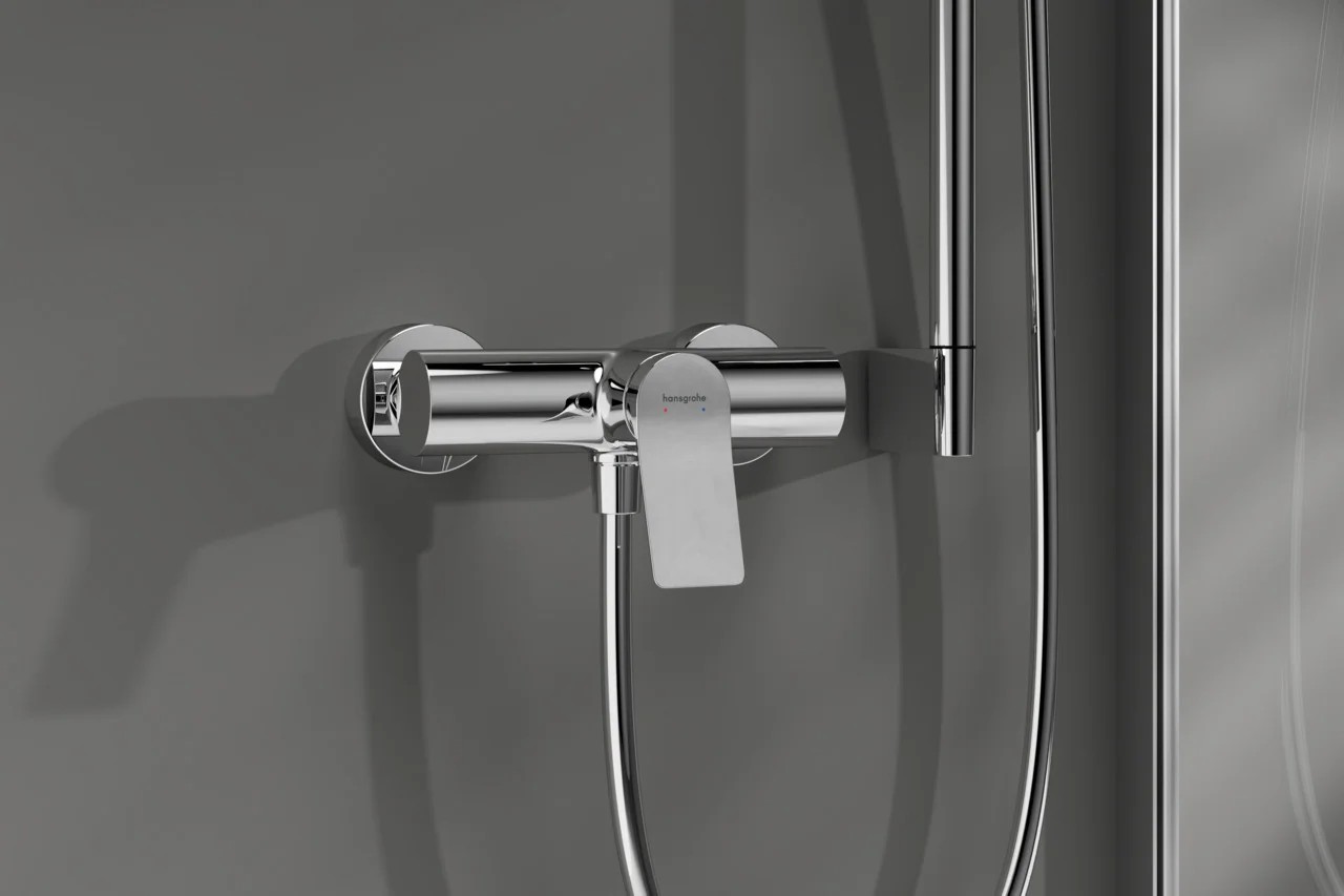 Hansgrohe Vivenis Brausenmischer Aufputz Chrom, Stichmaß 150 ± 12 mm, max. Durchfluss 16,6 l/min, Keramikmischsystem, einstellbare Temperaturbegrenzung, Rückflussverhinderer, Schalldämpfer, S-Anschlüsse DN15 Hansgrohe Vivenis Brausenmischer Aufputz Chrom, Stichmaß 150 ± 12 mm, max. Durchfluss 16,6 l/min, Keramikmischsystem, einstellbare Temperaturbegrenzung, Rückflussverhinderer, Schalldämpfer, S-Anschlüsse DN15