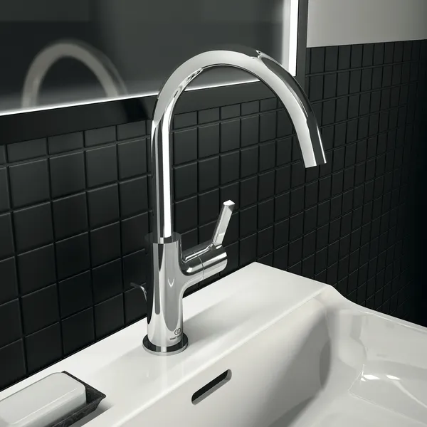 Ideal Standard Waschtischarmatur Joy, hoher Auslauf, Ablaufgarnitur, 169mm Ausladung, Chrom Ideal Standard Waschtischarmatur Joy, hoher Auslauf, Ablaufgarnitur, 169mm Ausladung, Chrom